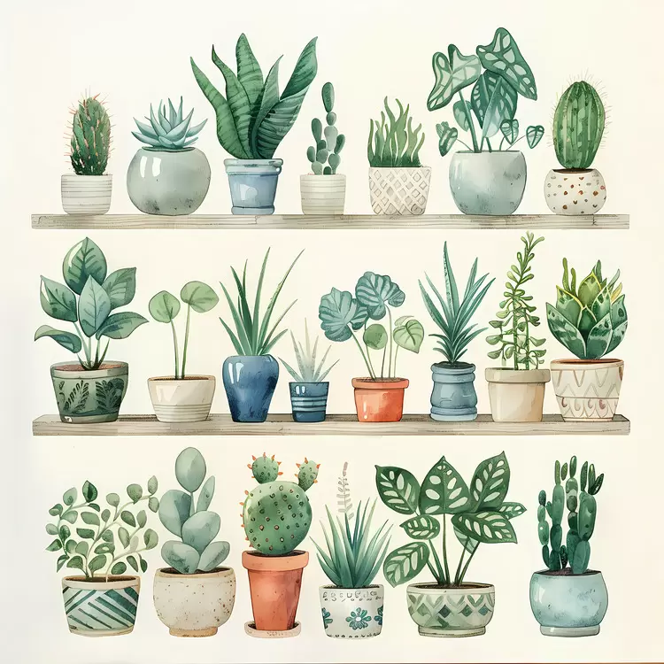 shelf of plant