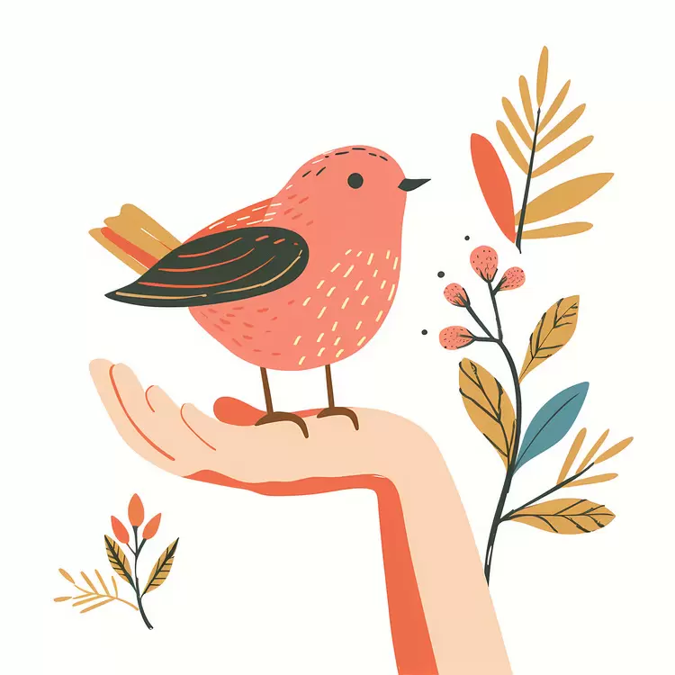 hands bird