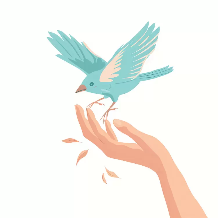 hands bird