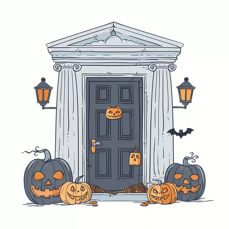 spooky halloween door