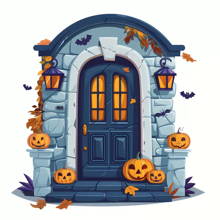 spooky halloween door
