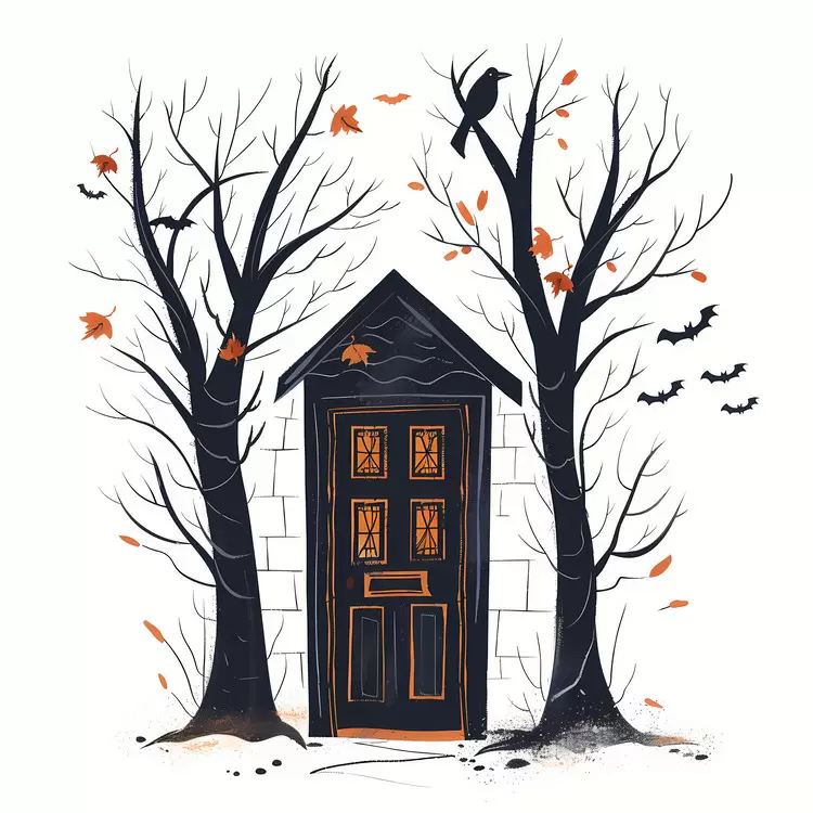 spooky halloween door