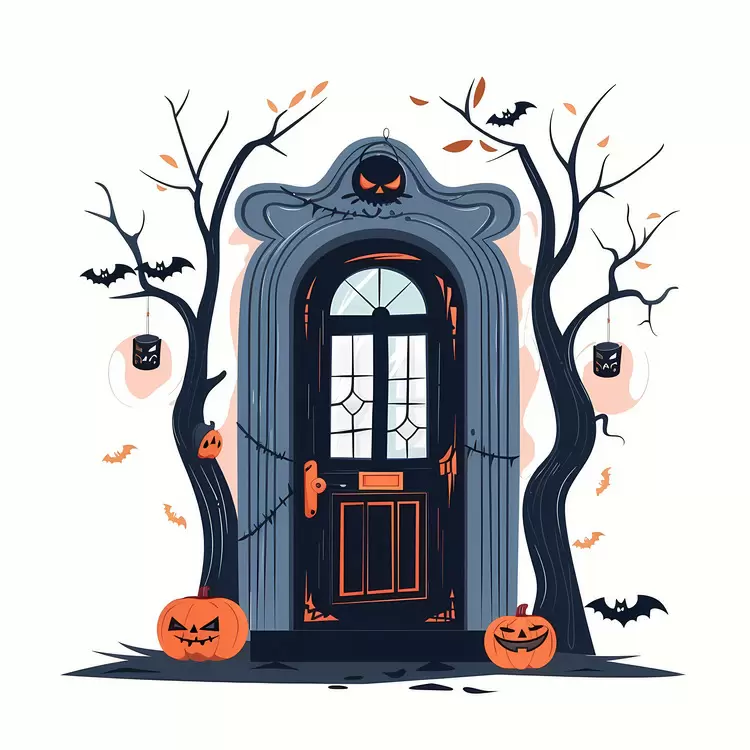 spooky halloween door