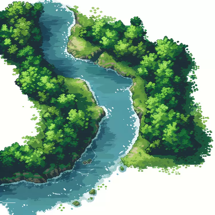 aerial view river