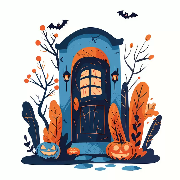 spooky halloween door