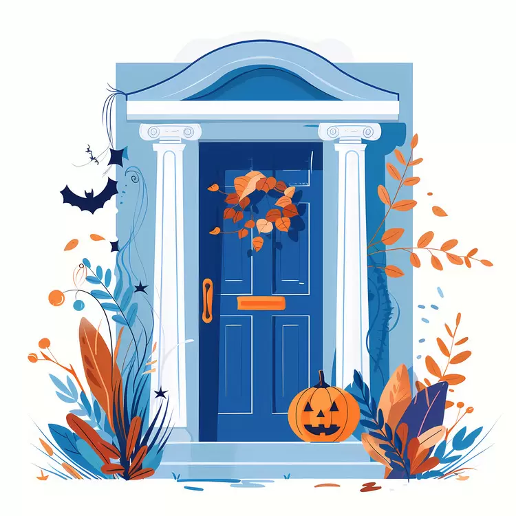 spooky halloween door