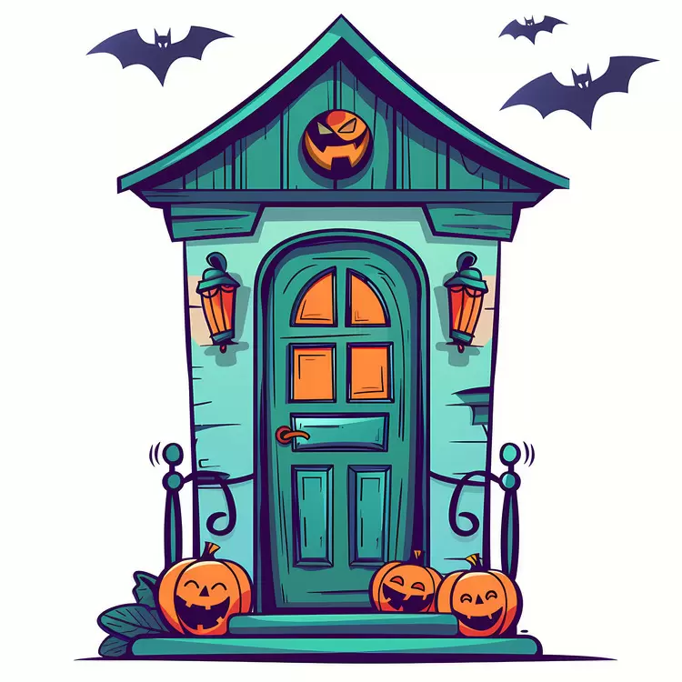 spooky halloween door