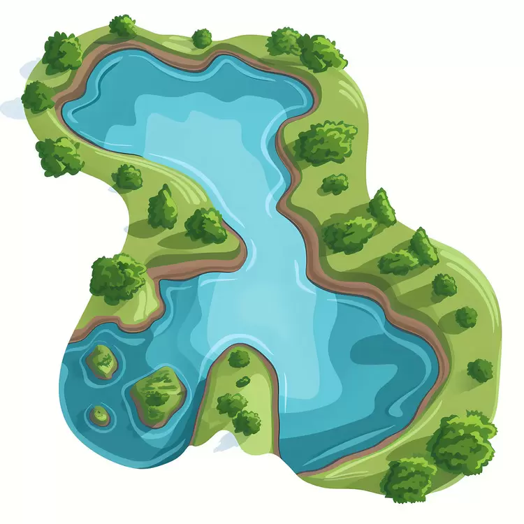 aerial view lake