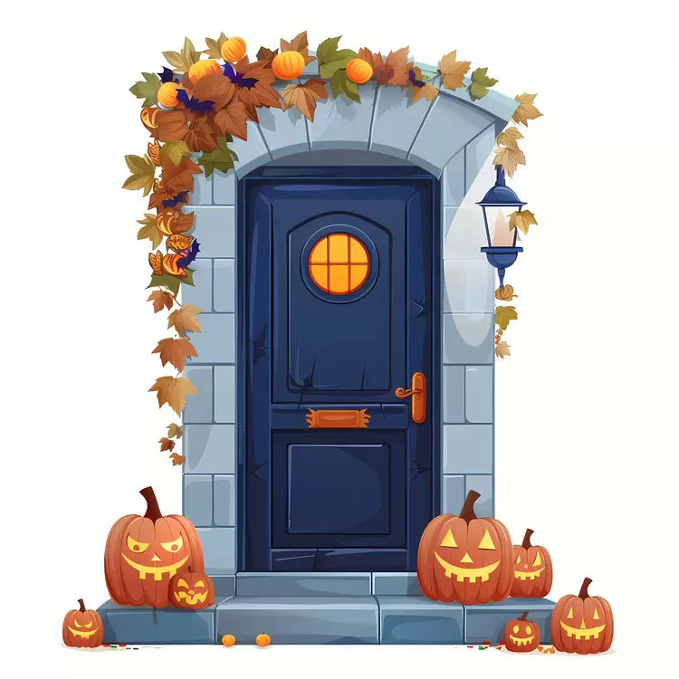 spooky halloween door