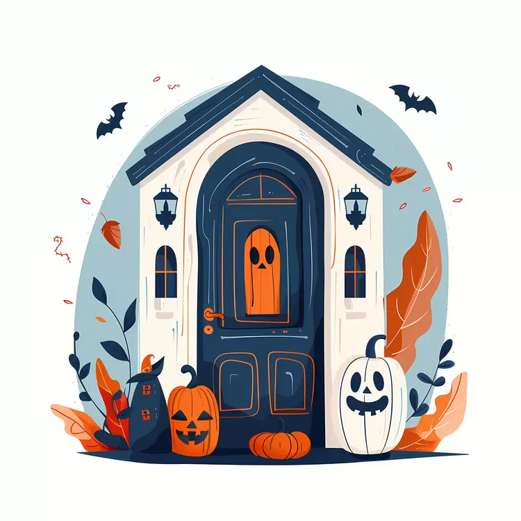 spooky halloween door