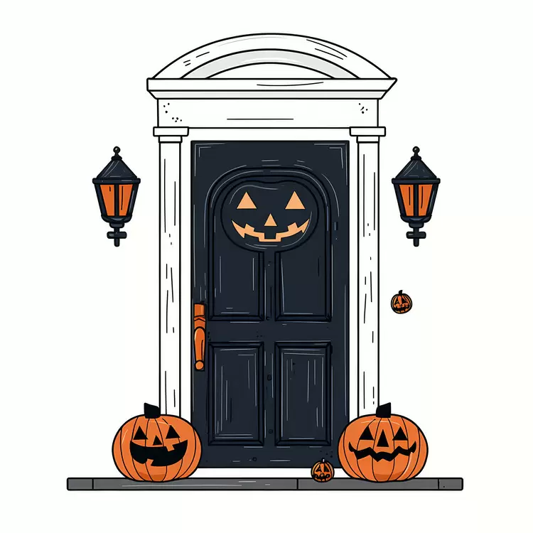spooky halloween door