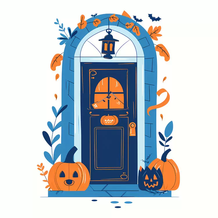 spooky halloween door
