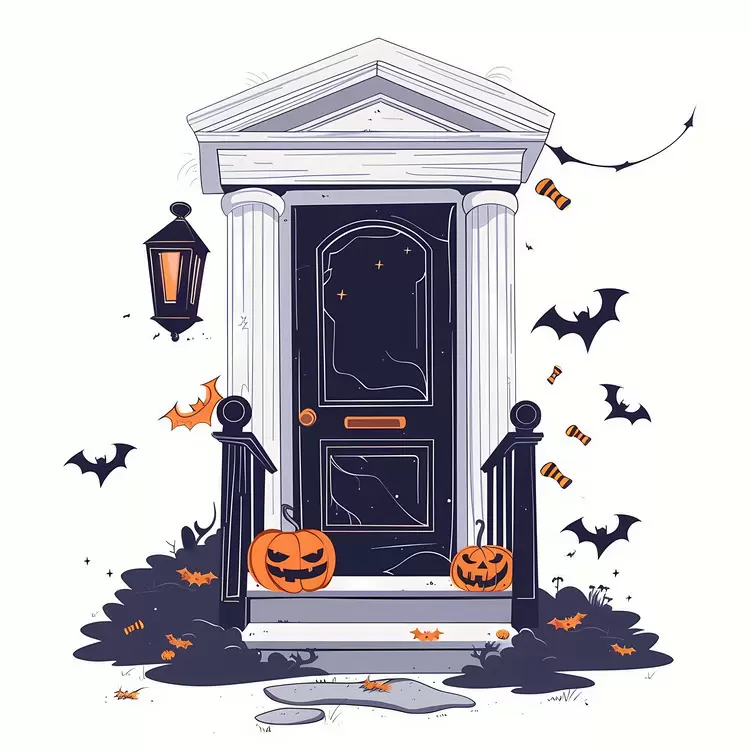 spooky halloween door