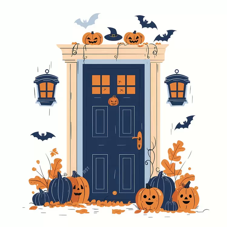 spooky halloween door
