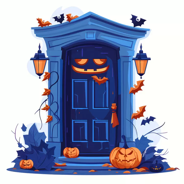 spooky halloween door