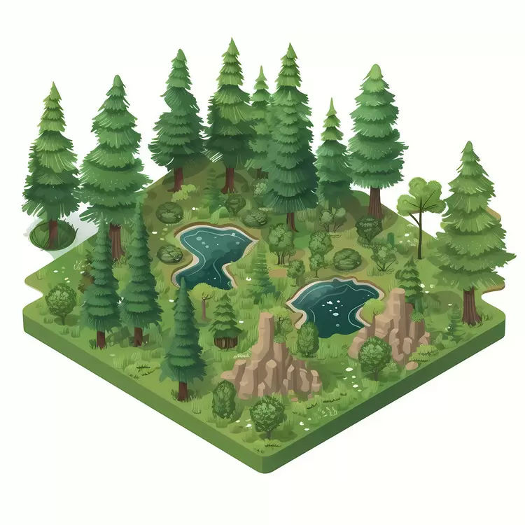 aerial view forest