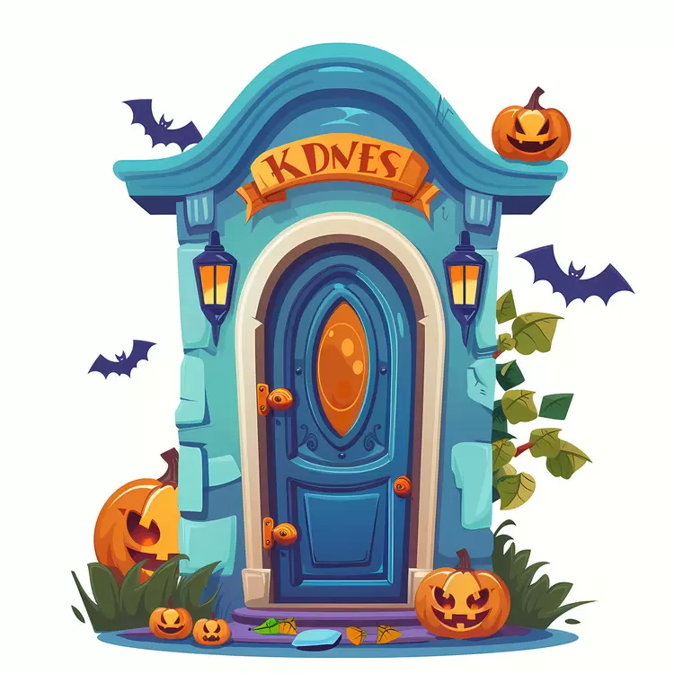 spooky halloween door