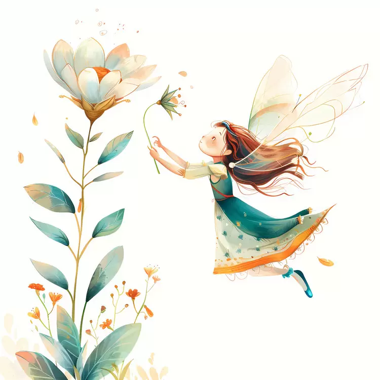 fly with a flower