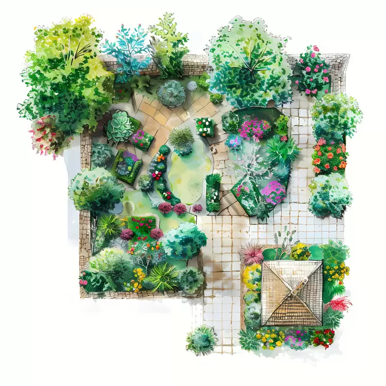 Aerial View garden