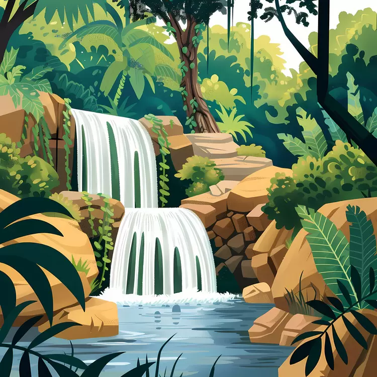 Forest Waterfall