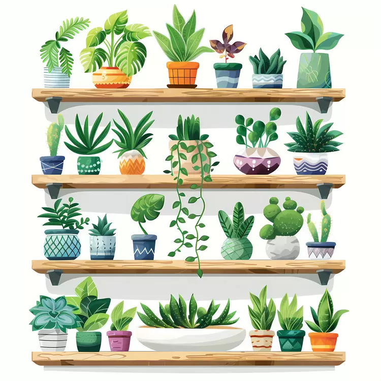 shelf of plant