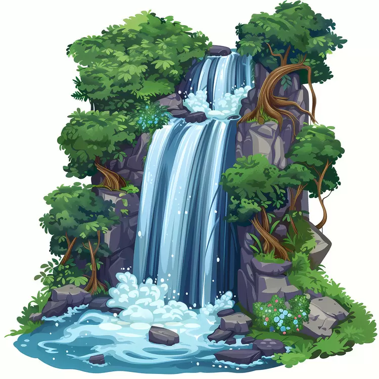 Forest Waterfall