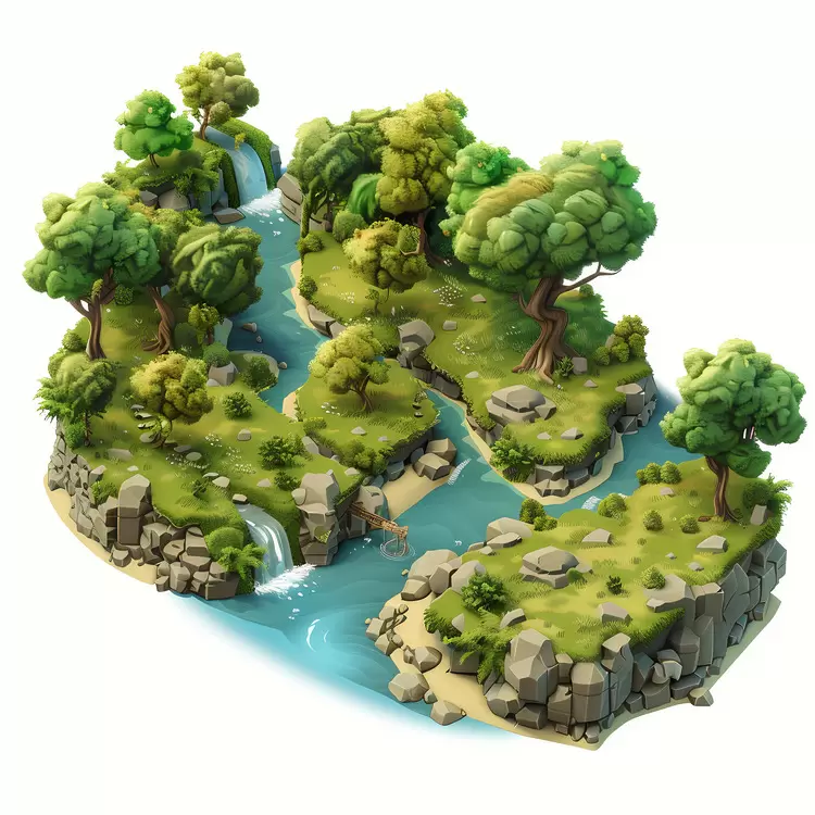 aerial view river