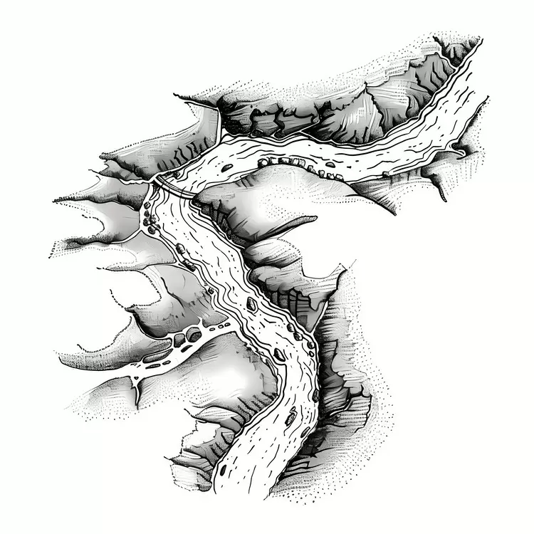 aerial view river