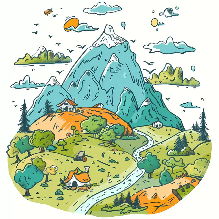 mountain aerial view