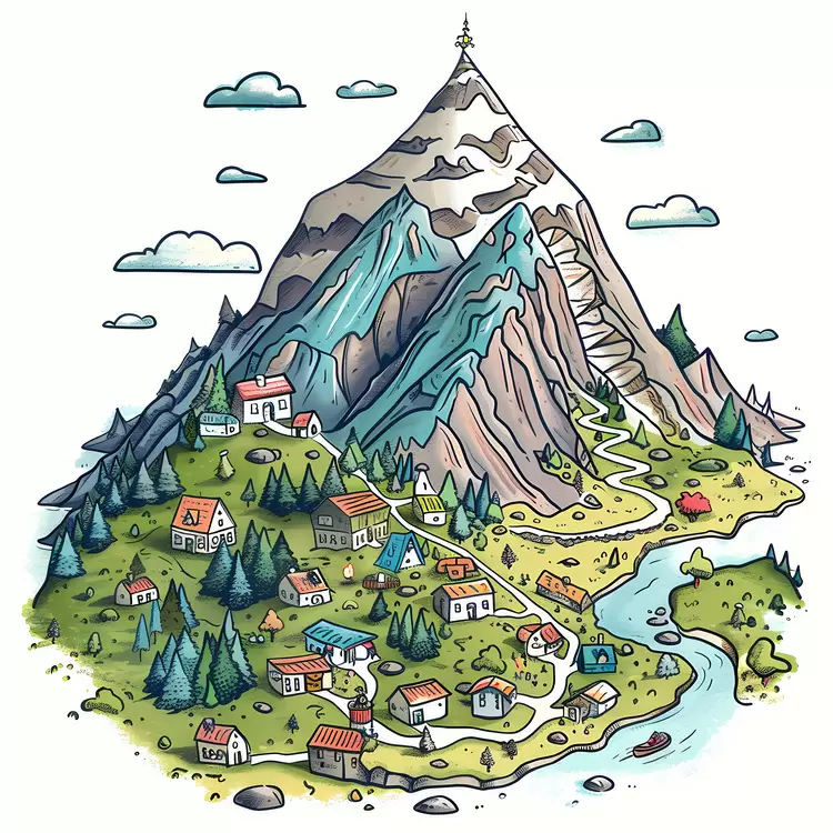 mountain aerial view