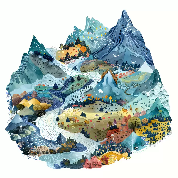 mountain aerial view