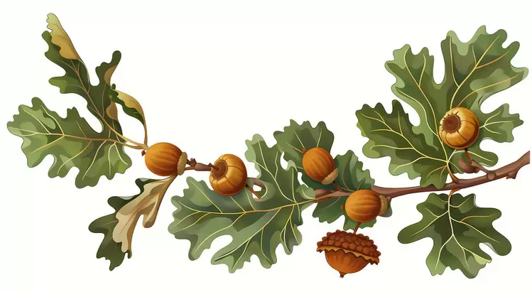 acorns Autumn Branch