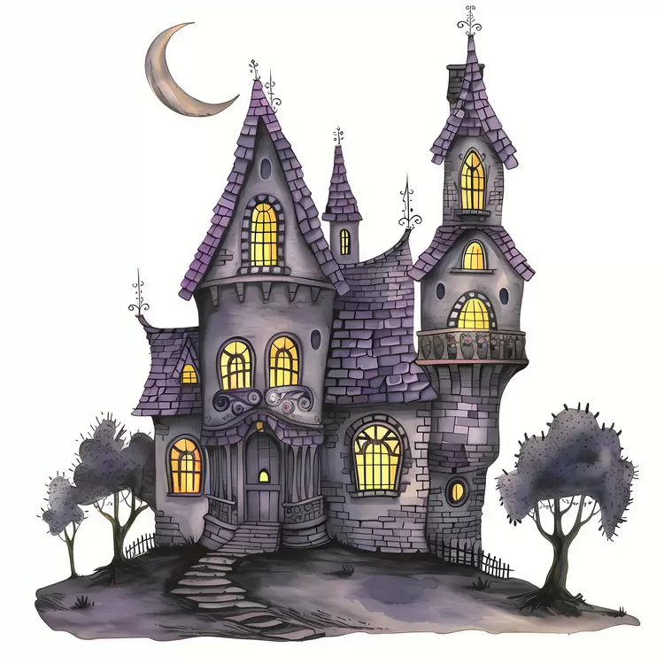 creepy haunted house