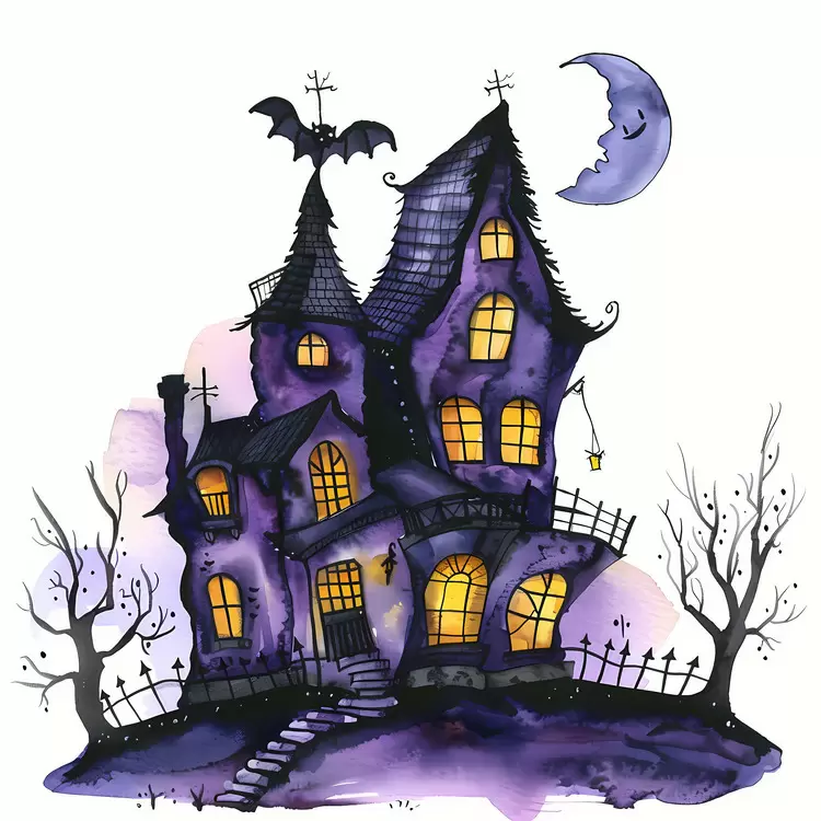 creepy haunted house