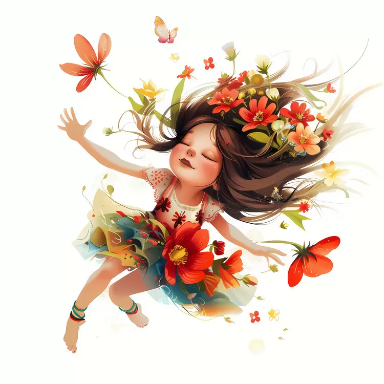 fly with a flower
