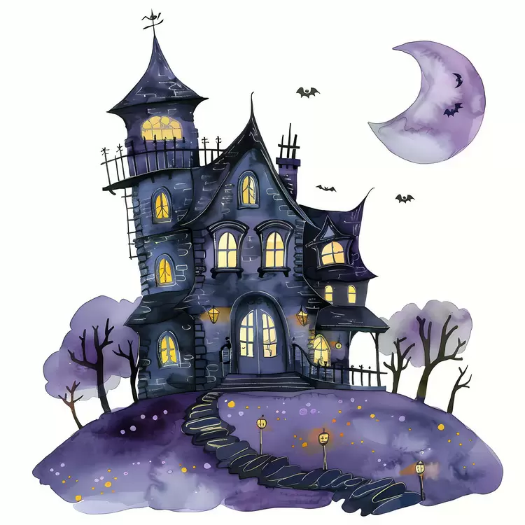 creepy haunted house