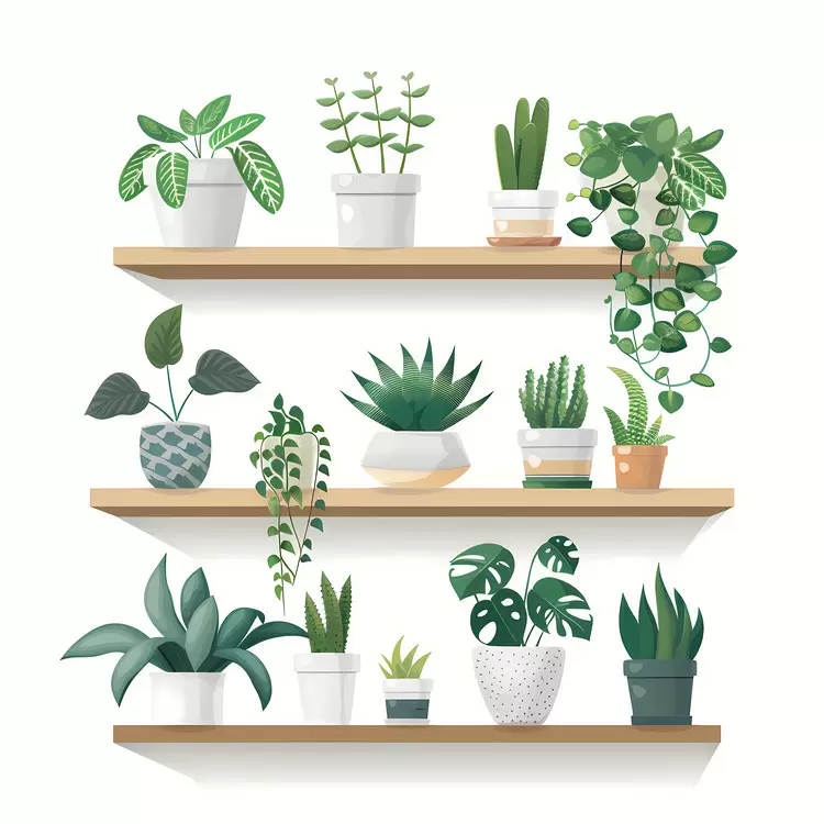 shelf of plant