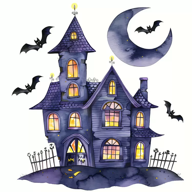 creepy haunted house