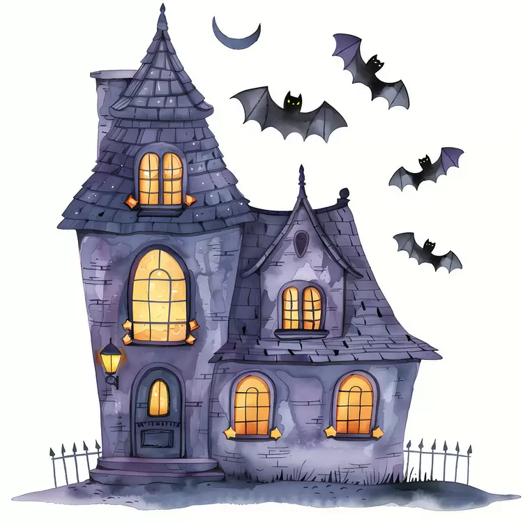 creepy haunted house