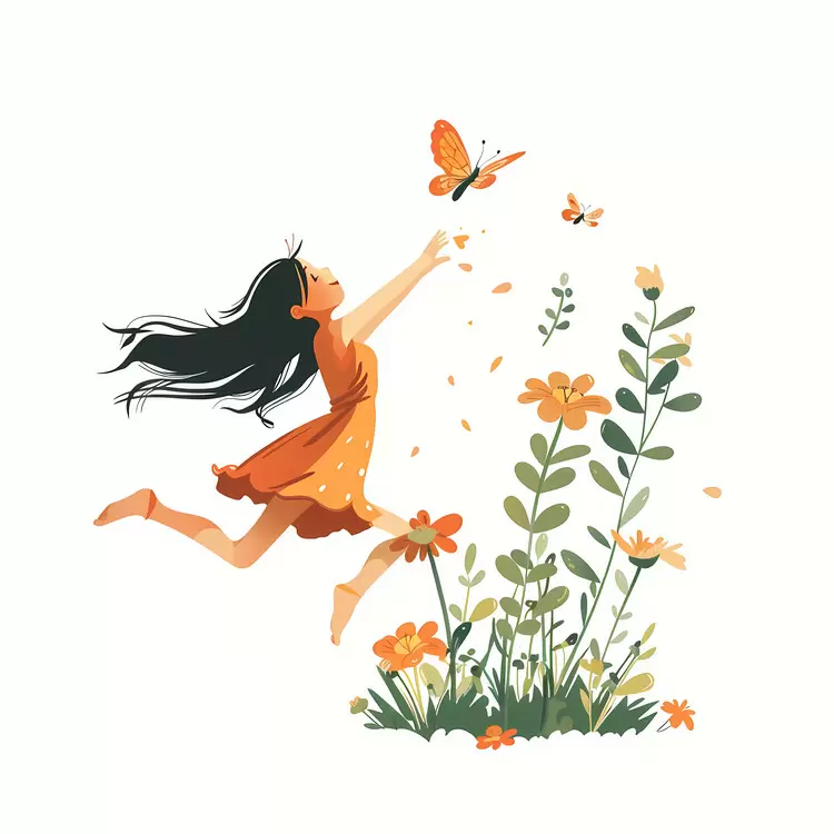 fly with a flower