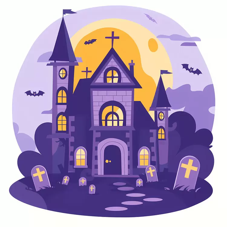 creepy haunted house
