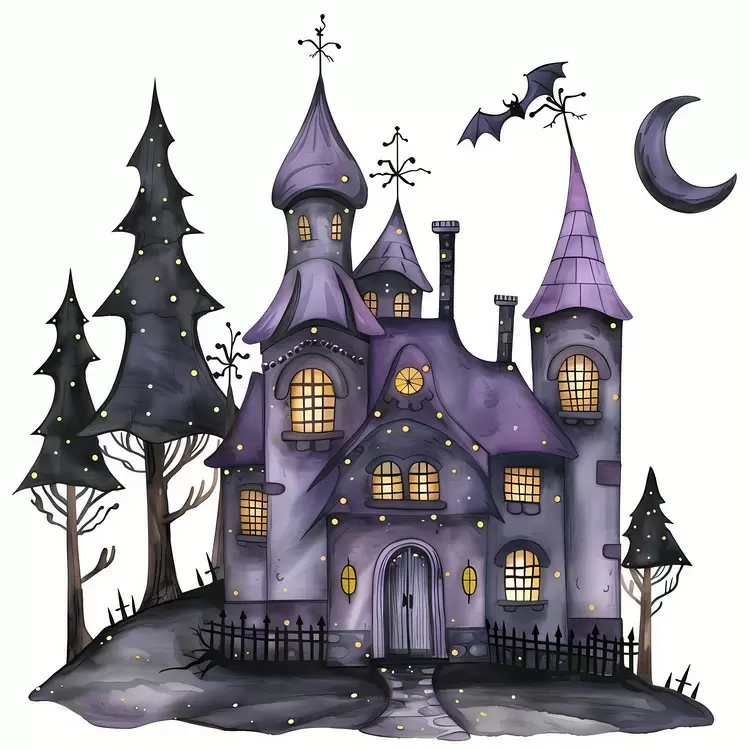 creepy haunted house