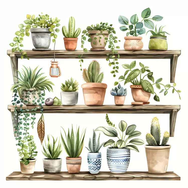 shelf of plant