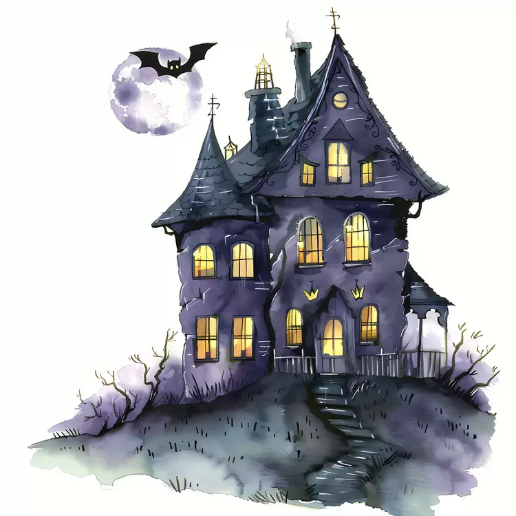 creepy haunted house