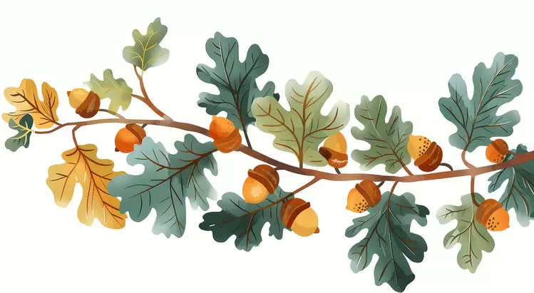 Autumn Branch acorns
