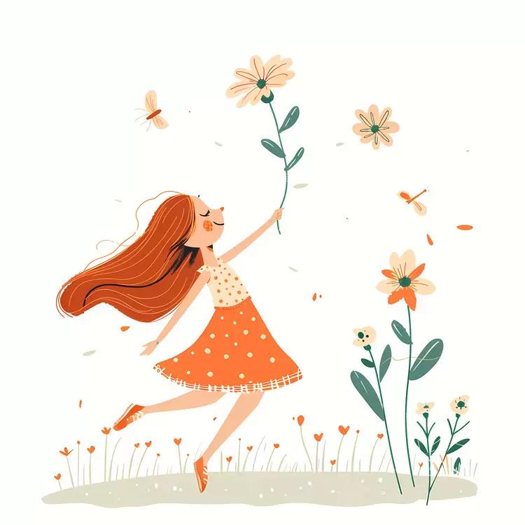 fly with a flower