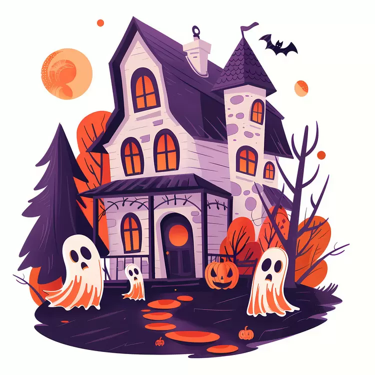 creepy haunted house