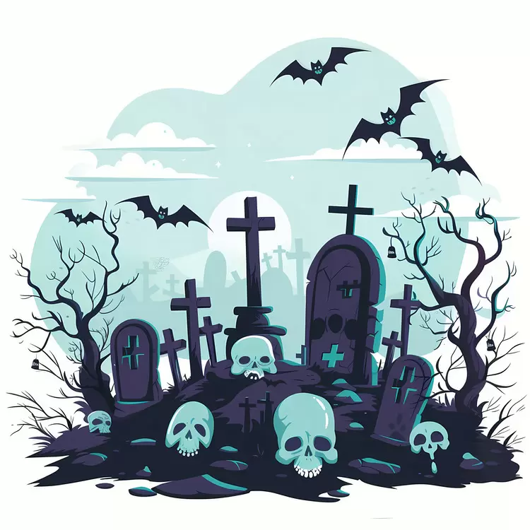 Halloween graveyard