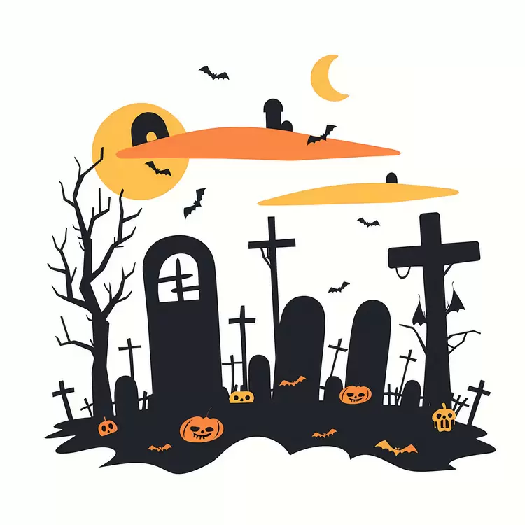 Halloween graveyard