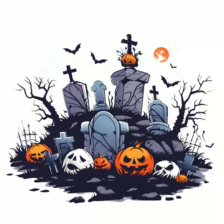 Halloween graveyard